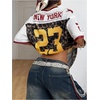 image:imageRoseSeek Jersey Shirts for Women Number Graphic Print Mesh Color Block V Neck Short Sleeve Football Jerseys TShirtCheetah Brown