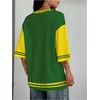 image:imageRoseSeek Jersey Shirts for Women Number Graphic Print Mesh Color Block V Neck Short Sleeve Football Jerseys TShirtMulticolor Green
