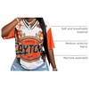 image:imageRoseSeek Jersey Shirts for Women Number Graphic Print Mesh Color Block V Neck Short Sleeve Football Jerseys TShirtOrange