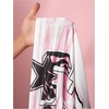 image:imageRoseSeek Jersey Shirts for Women Number Graphic Print Mesh Color Block V Neck Short Sleeve Football Jerseys TShirtWhite Pink