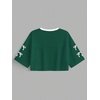 image:imageRoseSeek Jersey Shirts for Women Number Print V Neck Mesh Cropped Jersey Y2k Oversized Tshirts StreetwearGreen
