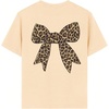 image:imageRoseSeek Overized Tshirts for Women Bow Leopard Graphic Tees Short Sleeve Aesthetic Baggy Summer TopsBeige
