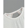 image:imageRoseSeek Womens 2 Packs Open Back Tops Criss Cross Cut Out Summer Casual T Shirt Crewneck Short Sleeve Backless TeeBlack and White