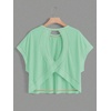 image:imageRoseSeek Womens 2 Packs Open Back Tops Criss Cross Cut Out Summer Casual T Shirt Crewneck Short Sleeve Backless TeeDeep Blue and Green