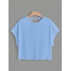 image:imageRoseSeek Womens 2 Packs Open Back Tops Criss Cross Cut Out Summer Casual T Shirt Crewneck Short Sleeve Backless TeeDeep Blue and Light Blue