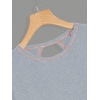 image:imageRoseSeek Womens 2 Packs Open Back Tops Criss Cross Cut Out Summer Casual T Shirt Crewneck Short Sleeve Backless TeeGrey and Deep Blue