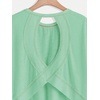 image:imageRoseSeek Womens 2 Packs Open Back Tops Criss Cross Cut Out Summer Casual T Shirt Crewneck Short Sleeve Backless TeeLight Pink and Blue