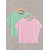 image:imageRoseSeek Womens 2 Packs Open Back Tops Criss Cross Cut Out Summer Casual T Shirt Crewneck Short Sleeve Backless TeeLight Pink and Blue