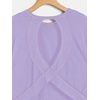 image:imageRoseSeek Womens 2 Packs Open Back Tops Criss Cross Cut Out Summer Casual T Shirt Crewneck Short Sleeve Backless TeeLight Pink and Purple