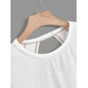 image:imageRoseSeek Womens 2 Packs Open Back Tops Criss Cross Cut Out Summer Casual T Shirt Crewneck Short Sleeve Backless TeeMulticolor