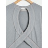 image:imageRoseSeek Womens 2 Packs Open Back Tops Criss Cross Cut Out Summer Casual T Shirt Crewneck Short Sleeve Backless TeeMulticolor Grey