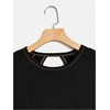 image:imageRoseSeek Womens 2 Packs Open Back Tops Criss Cross Cut Out Summer Casual T Shirt Crewneck Short Sleeve Backless TeePink and Black