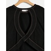 image:imageRoseSeek Womens 2 Packs Open Back Tops Criss Cross Cut Out Summer Casual T Shirt Crewneck Short Sleeve Backless TeePure Black and Red
