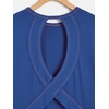 image:imageRoseSeek Womens 2 Packs Open Back Tops Criss Cross Cut Out Summer Casual T Shirt Crewneck Short Sleeve Backless TeeWhite and Blue