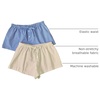 image:imageRoseSeek Womens 2 Packs Striped Linen Mini Shorts Drawstring Waist Button Front Lounge ShortsBlue and Yellow