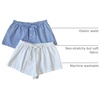 image:imageRoseSeek Womens 2 Packs Striped Linen Mini Shorts Drawstring Waist Button Front Lounge ShortsMulticolor
