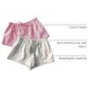 image:imageRoseSeek Womens 2 Packs Striped Linen Mini Shorts Drawstring Waist Button Front Lounge ShortsPink and Whte
