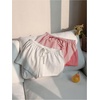 image:imageRoseSeek Womens 2 Packs Striped Linen Mini Shorts Drawstring Waist Button Front Lounge ShortsRed and White