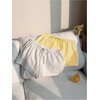 image:imageRoseSeek Womens 2 Packs Striped Linen Mini Shorts Drawstring Waist Button Front Lounge ShortsYellow and White