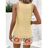 image:imageRoseSeek Womens 2 Piece Beach Vacation Clothes Floral Tank Top and Shorts Set Tropical Summer OutfitsBeige