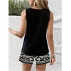 image:imageRoseSeek Womens 2 Piece Beach Vacation Clothes Floral Tank Top and Shorts Set Tropical Summer OutfitsBlack
