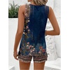 image:imageRoseSeek Womens 2 Piece Beach Vacation Clothes Floral Tank Top and Shorts Set Tropical Summer OutfitsDark Blue