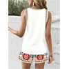 image:imageRoseSeek Womens 2 Piece Beach Vacation Clothes Floral Tank Top and Shorts Set Tropical Summer OutfitsSolid White