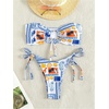 image:imageRoseSeek Womens 2 Piece Bikini Sets Fruits Print Tube Tops and Tie Side Thongs Summer Beachwear SwimsuitsMulticolor