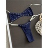 image:imageRoseSeek Womens 2 Piece Bikini Sets Grommet Eyelet Bra Thong Bathing Suit Summer Swimsuit SetDeep Blue