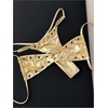 image:imageRoseSeek Womens 2 Piece Bikini Sets Grommet Eyelet Bra Thong Bathing Suit Summer Swimsuit SetGold
