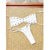 image:imageRoseSeek Womens 2 Piece Bikini Sets Grommet Eyelet Bra Thong Bathing Suit Summer Swimsuit SetWhite