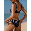 image:imageRoseSeek Womens 2 Piece Bikini Sets Polka Dots Bras and Panties Summer Swimwear Beach WearBlack