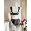 image:imageRoseSeek Womens 2 Piece Bikini Sets Polka Dots Bras and Panties Summer Swimwear Beach WearBlack