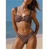 image:imageRoseSeek Womens 2 Piece Bikini Sets Polka Dots Bras and Panties Summer Swimwear Beach WearMulticolor