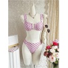 image:imageRoseSeek Womens 2 Piece Bikini Sets Polka Dots Bras and Panties Summer Swimwear Beach WearPink