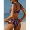 image:imageRoseSeek Womens 2 Piece Bikini Sets Polka Dots Bras and Panties Summer Swimwear Beach WearViolet