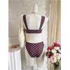 image:imageRoseSeek Womens 2 Piece Bikini Sets Polka Dots Bras and Panties Summer Swimwear Beach WearViolet