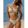 image:imageRoseSeek Womens 2 Piece Bikini Sets Polka Dots Bras and Panties Summer Swimwear Beach WearWhite