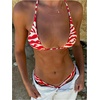image:imageRoseSeek Womens 2 Piece Bikini Sets Zebra Striped Print Halter Bras and Thongs Summer BeachwearMulticolor