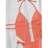 image:imageRoseSeek Womens 2 Piece Boho Polka Dots Beaded Bikini Sets Halter Swimsuits Textured Tie Side Bathing SuitCoral Orange