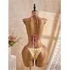 image:imageRoseSeek Womens 2 Piece Boho Polka Dots Beaded Bikini Sets Halter Swimsuits Textured Tie Side Bathing SuitFloral Yellow