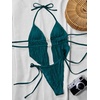 image:imageRoseSeek Womens 2 Piece Boho Polka Dots Beaded Bikini Sets Halter Swimsuits Textured Tie Side Bathing SuitRoyal Blue