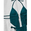 image:imageRoseSeek Womens 2 Piece Boho Polka Dots Beaded Bikini Sets Halter Swimsuits Textured Tie Side Bathing SuitRoyal Blue