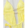 image:imageRoseSeek Womens 2 Piece Boho Polka Dots Beaded Bikini Sets Halter Swimsuits Textured Tie Side Bathing SuitYellow