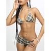 image:imageRoseSeek Womens 2 Piece Boyshort Gingham Bikini Sets Swim Shorts Halter Y2K Striped Bathing Suit SwimsuitMulticolor