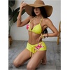 image:imageRoseSeek Womens 2 Piece Boyshort Gingham Bikini Sets Swim Shorts Halter Y2K Striped Bathing Suit SwimsuitMulticolor Yellow
