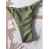 image:imageRoseSeek Womens 2 Piece High Cut Swimsuit Halter Triangle Ruched Bikini Sets Vacation Bathing SuitArmy Green