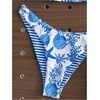 image:imageRoseSeek Womens 2 Piece High Cut Swimsuit Halter Triangle Ruched Bikini Sets Vacation Bathing SuitMulticolor Blue