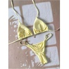 image:imageRoseSeek Womens 2 Piece High Cut Swimsuit Halter Triangle Ruched Bikini Sets Vacation Bathing SuitYellow