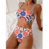 image:imageRoseSeek Womens 2 Piece High Waisted Bikini Sets Graphic Wireless Bathing Suit Padded Beach SwimsuitsMulticolor
